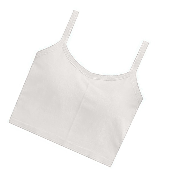 Dame Halter Top Bandeau Top Ren Farve Rygfri Kryds Midriff Mode Top til Rejser Udendørs Hvid Fri Størrelse