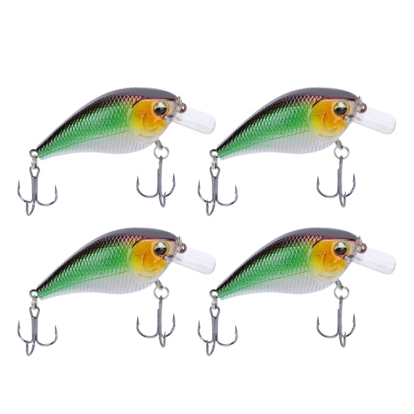 4 stk kunstig simulering plast Minnow Crank Rock lokke agn fiske tilbehør6#
