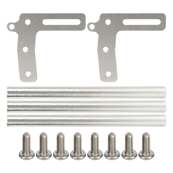 RC Front Bumper Aluminiumlegering Modellbil Front Bumper Erstatning for 1/10 RC Bil Sølv
