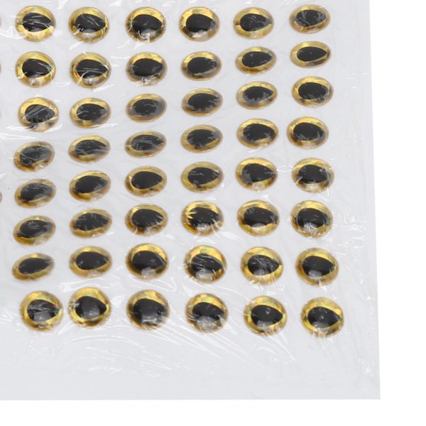 100 st Fiske Lockögon Droppformade Falska Fiskögon för Tillverkning av Fiske Bete Guld 6MM