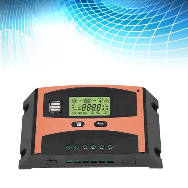 12V 24V MPPT Solar Charge Controller LCD Display Auto Battery Regulator 60A