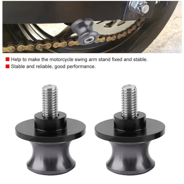 2st 6mm Motorcykel CNC Bakre Stöd Svingarm Spolar Reglage Titanium Bobbins