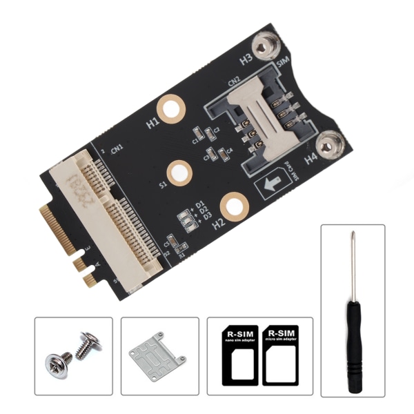M.2 til Mini PCIE-adapter A/E-nøkkel 3G 4G WIFI-modul med utvidelseskort for SIM-kortspor