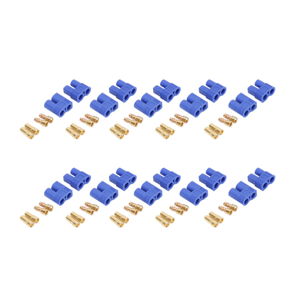 10 set EC3-batterikontaktplugg, anti-revers, mässing, guldpläterad, hane, hona, banankontaktplugg för elfordon