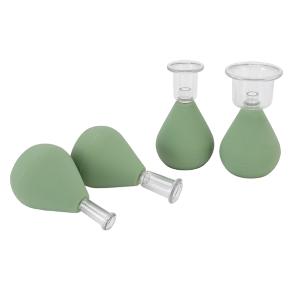 4 st Facial Cupping Therapy Set Hjälp Sömn Strama Hud Minska Fina Linjer Ansikte Vakuumsugkopp för Hemma Skönhetssalong