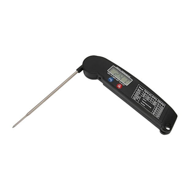 Kötttermometer Multifunktion Snabbavläsning Digital BBQ Kötttermometer för Kök Matlagning Grill BBQ Svart