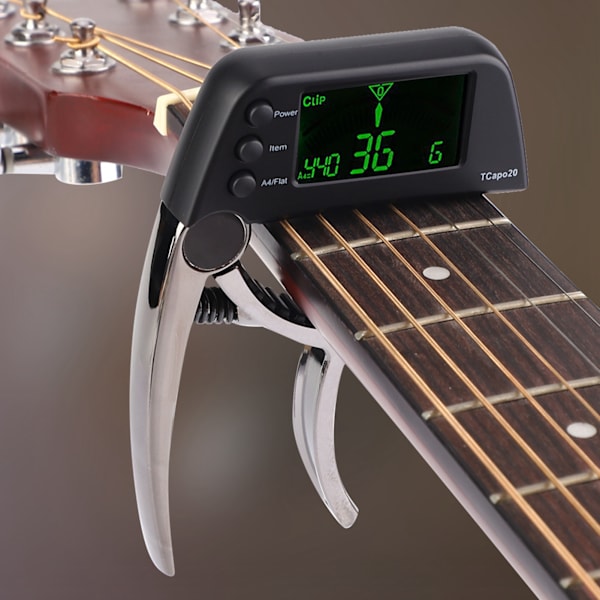 Enhands Quick Change Metal Capo Tuner Gear Tillbehör för gitarrbas (brons)