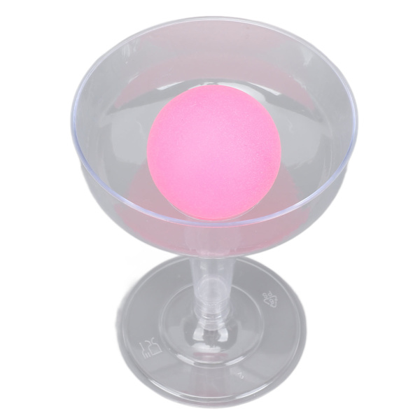 Sjovt Drikkespil til Voksne med Party Pong, 12 stk. Champagneglas i Plastik, 3 stk. Pongbolde til Hjemmet