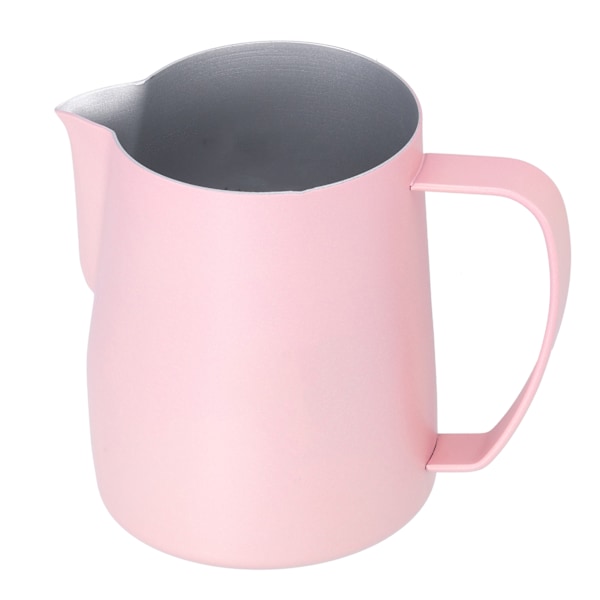 Melkeskummerkopp 304 Rustfritt Stål Tykk Kaffe Latte Melkekanne 600ml Rosa
