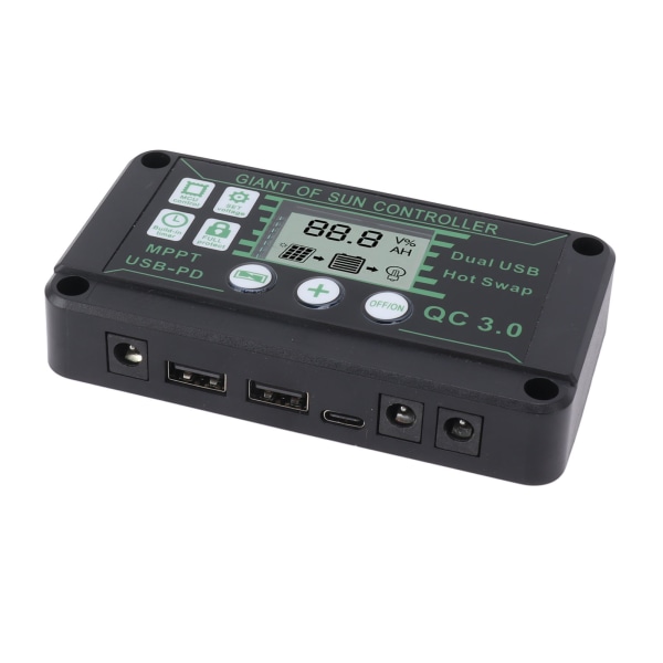 Solar Charge Controller MPPT ABS Auto Focus Solar Regulator Charge Controller för RV Trailers Båtar 20A