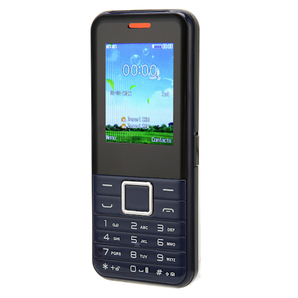 S502 2G Lukittu Monitoiminen Ikäihmisten Matkapuhelin 2,4 tuuman Näyttö 3000mAh Dual SIM Puhelin 100‑240V Sininen EU-Pistoke