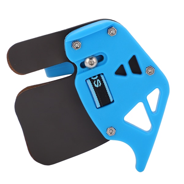 Bueskydning Finger Tab Skydetabs Dobbelt Lag Læder Tabs Beskyttelsesudstyr til Recurve Bue Bleu