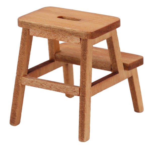 1/12 Dockhus Pall Vivid 4 Stolsben 2 Steg Lätt Rektangel Form Mini Dockhus Möbler Pall Trä