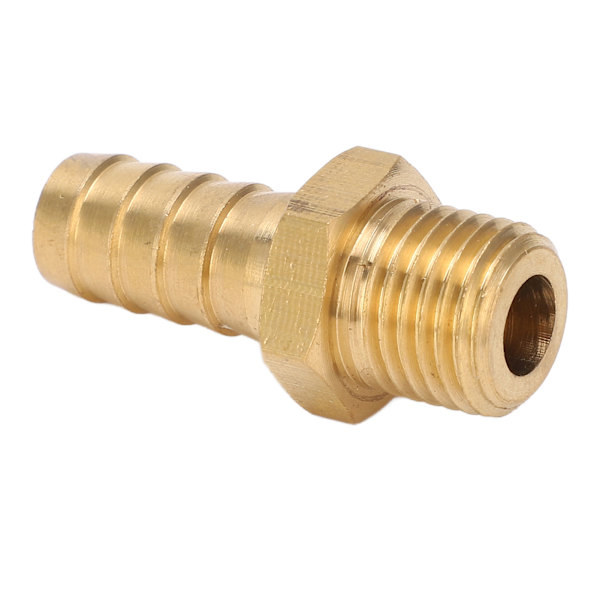Messing Barb Forbinder Lige Slange Samler Fitting til Luft Brændstof Rør Gas Slange 7/16in M14x1.5