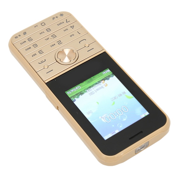 S501 2G Telefon Låst op til Ældre SOS Stor Knap 2,4 Tommer Senior Basis Telefon Høj Lydstyrke Dual Sim Telefon 3000mAh 100‑240V Guld EU Stik