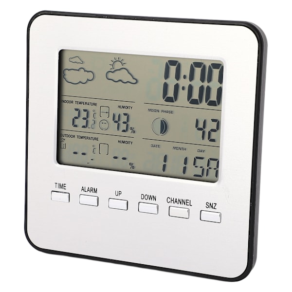 Trådlös temperatur- och fuktighetsmätare 7 språk Låg förbrukning Väggmonterad termohygrometer