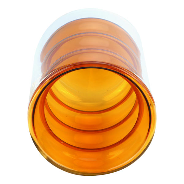 200 ml dobbeltlags glasskrus, varmebestandig, 3-dimensjonal spiralkopp for kontor, hjem og skole (gul)