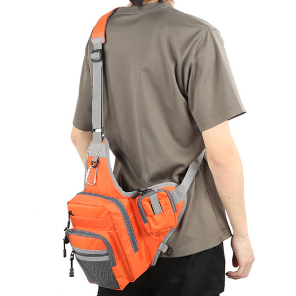 Fiskeveske Midje Utendørs Sport Multifuction Canvas for Sykling FjellklatringOrange