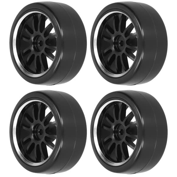 4st Aluminiumlegering Drift Däck RC Biltillbehör Passar för WPL D12 1/10 RC Lastbil 63MM