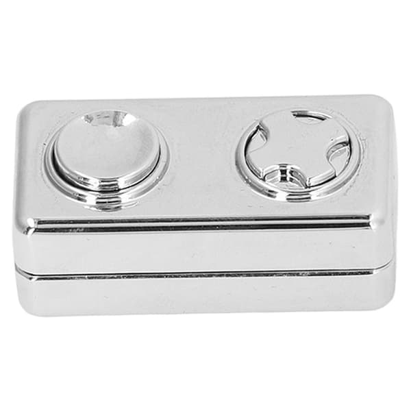 Magnetisk Skyder Sensorisk Legetøj Terningformet 2 Knapper Lindrer Stress Fingerspids Push Skyder Legetøj Sølv