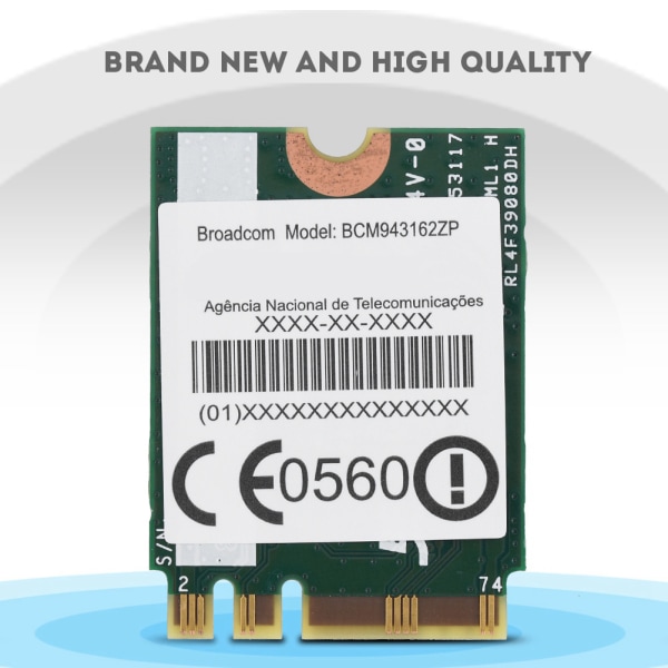 Dual Band 433Mpbs Network Langaton NGFF M2 WIFI-kortti 802.11AC Lenovolle