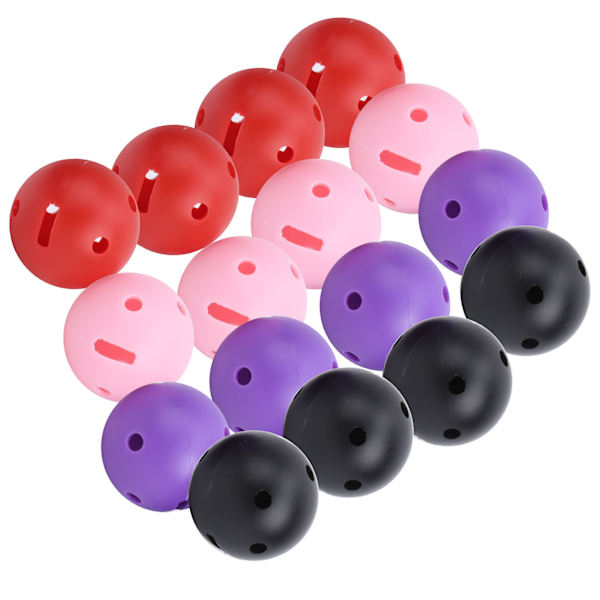 16 kpl/pussi Muovinen Golf Square Hole Ball Supply 4 kpl vaaleanpunainen 4 kpl punainen 4 kpl purppura 4 kpl musta
