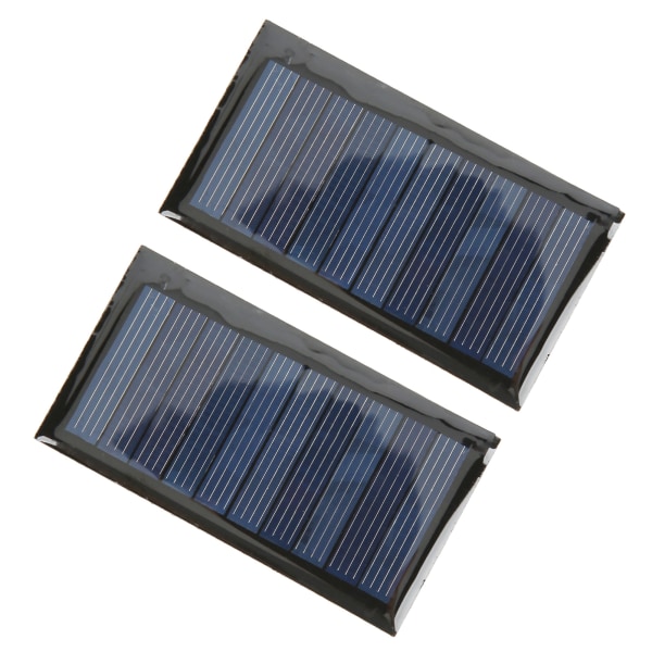 2stk solcellepanel God lysgjennomgang 0,3W 5V 60MA 68x37mm polysilisium solcellepanel for apparater med lav effekt