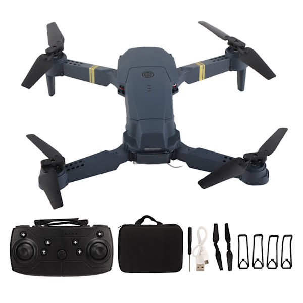 E58 Taitettava RC Drone 4K HD Ilmakuvaukseen, Ilmanpaineen Vakiokorkeusdrone 480P Kameralla Aikuisille Lapsille