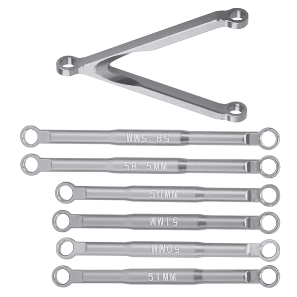 Alumiinitangon vetotankosarja jousituksen nivelsarja set AXIAL SCX24 1/24 RC CarTitanium