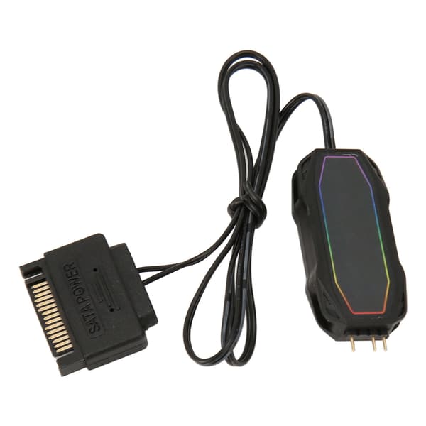 ARGB Controller 5V 3Pin SATA Strømforsyning Selvjusterende hastighed Lysstyrke Mini ARGB PC Fans Controller