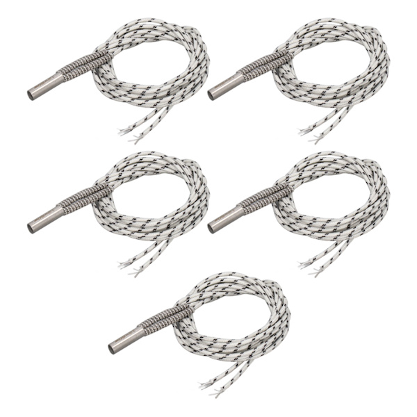 5 stk 3D-skriver varmeelement 50W rustfritt stål hode nikkel krom tråd 3D-skriver varmeelement patronvarmer 1m/39.4in DC12V