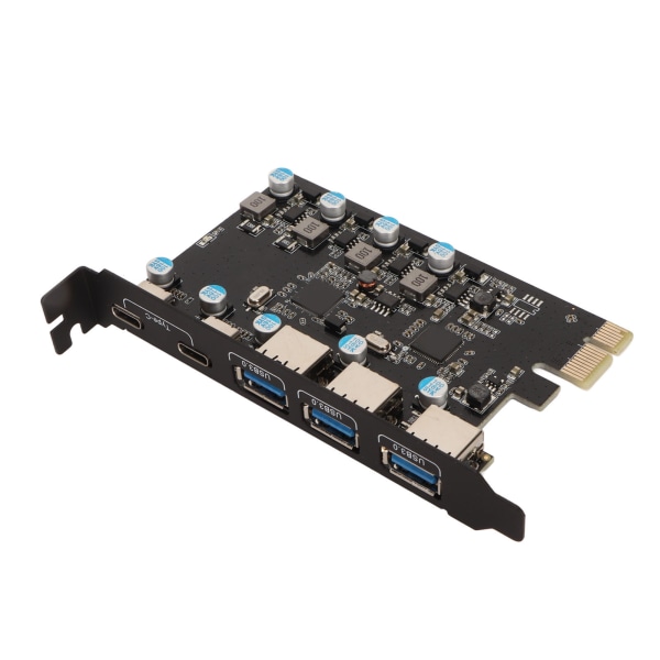 PCI Express Adapter Card USB3.1 High Speed ​​5Gbps 5 Porte Ekstern PCIe netværksadapter til Windows til OS X