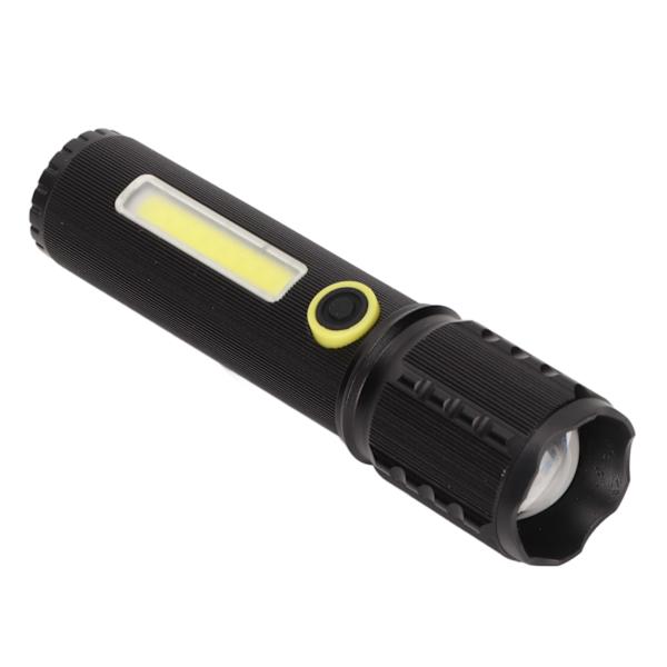 Mini ficklampa starkt ljus 3 lägen teleskopisk zoom bärbar uppladdningsbar för camping nödsituation utomhus