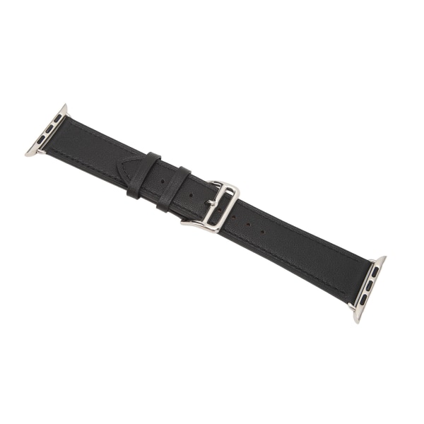 Smart Watch Watch Klockarmband Läder Smart Watch Tillbehör för IOS Watch Series SE 8 7 6 5 4 3 2 1 42mm 44mm 45mm Svart