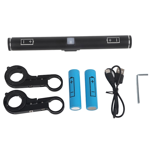 Sykkelstyreforlenger Oppladbar Aluminiumslegering 20CM Styrefeste Multifunksjonell Lysfesteholder Powerbank