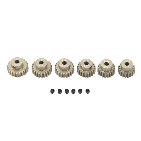 RC Moottorin Hammaspyörä 3.175mm 18T 19T 20T 21T 22T 23T Metallinen Hammaspyöräsarja 1/8 1/10 RC Kiipeilyautoon Yleinen