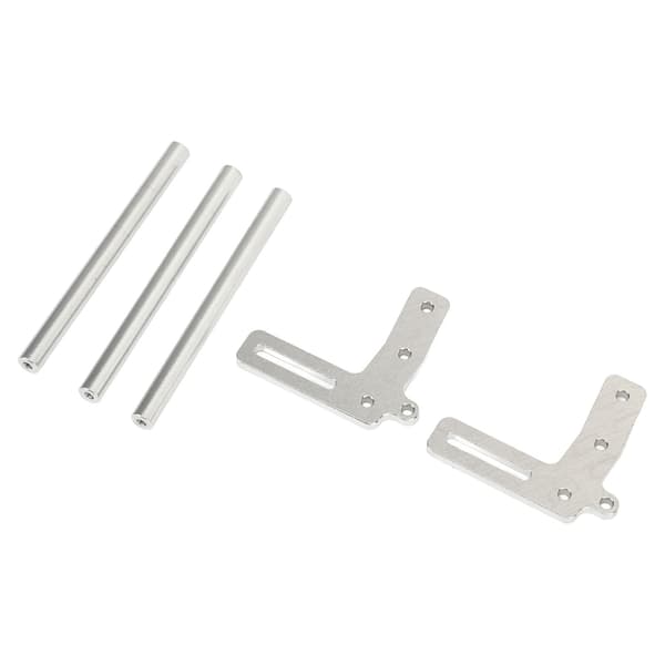 RC Front Bumper Aluminiumlegering Modellbil Front Bumper Erstatning for 1/10 RC Bil Sølv