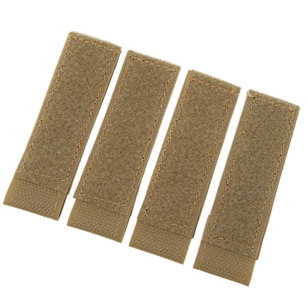 4 st Hook and Loop Patch Nylon Hook and Loop Molle Fästplatta för Träningsväst Jakt Skytte Spel Khaki