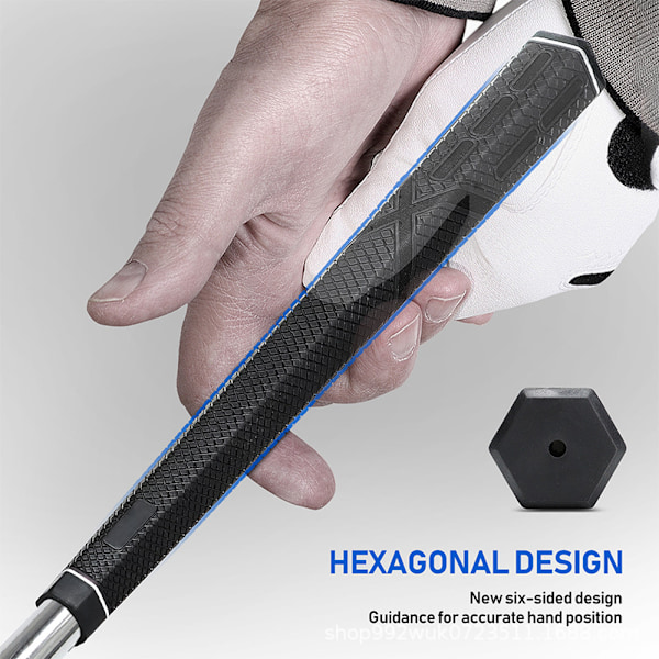 Hexagonal Golfgrepp Gummi Puttergrepp Swing Trainer Skyddsöverdrag