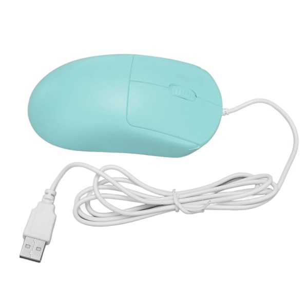 Trådbunden Mus Optisk 1200DPI USB-Port Ergonomisk Design Plug and Play Datormus för Bärbara Datorer Stationära Datorer Blå