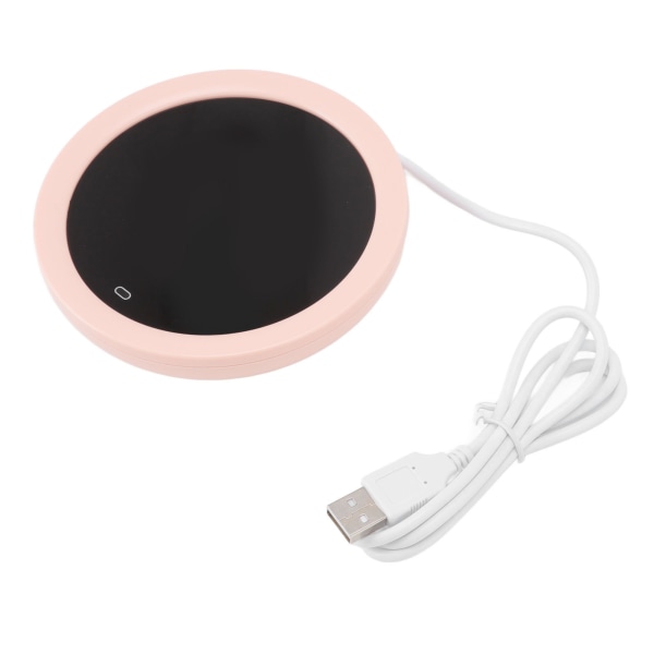 USB-kaffemuggsvärmare Elektrisk gravitationsomkopplare 55 Celsius Grader Mjölkvärmningsplatta för kontor Rosa