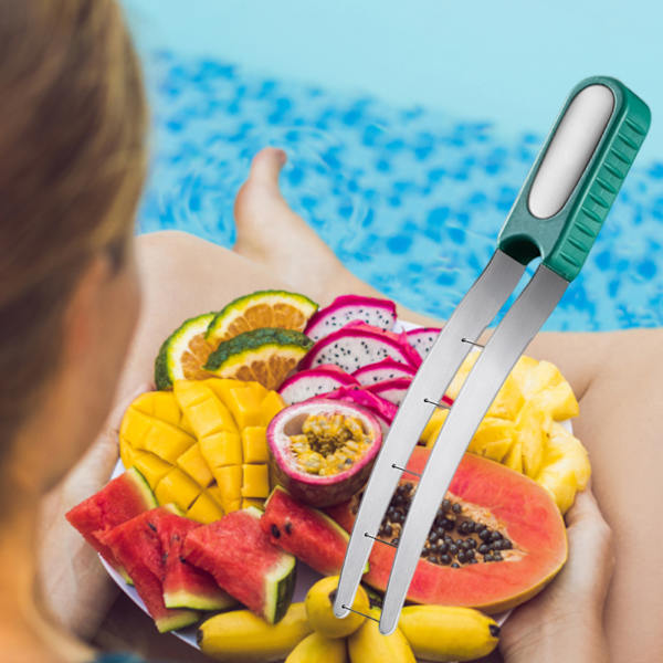 Vattenmelon Skärare Rivjärn 304 Rostfritt Stål Vattenmelon Kub Skärare Fruktsallad Melon Skärare Köks Gadget