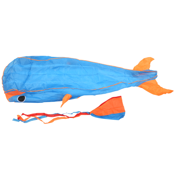 Dolphin Kite Polyester Barn 3D Tegneserie Dyr Myk Parafoil Utendørs Morsomme LekerBlå