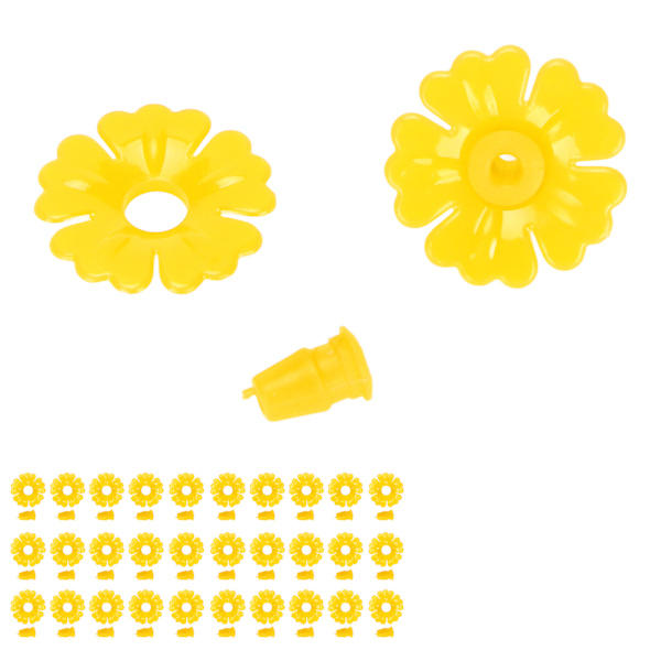 30 sæt kolibrifoderblomster hængende fuglefoderporte reservedele haveartikler gul