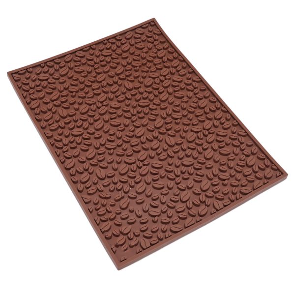 Halkskyddad koppmatta kaffeböna design skrivbord bar disk PVC-dyna för vattenavrinning filtrering brun