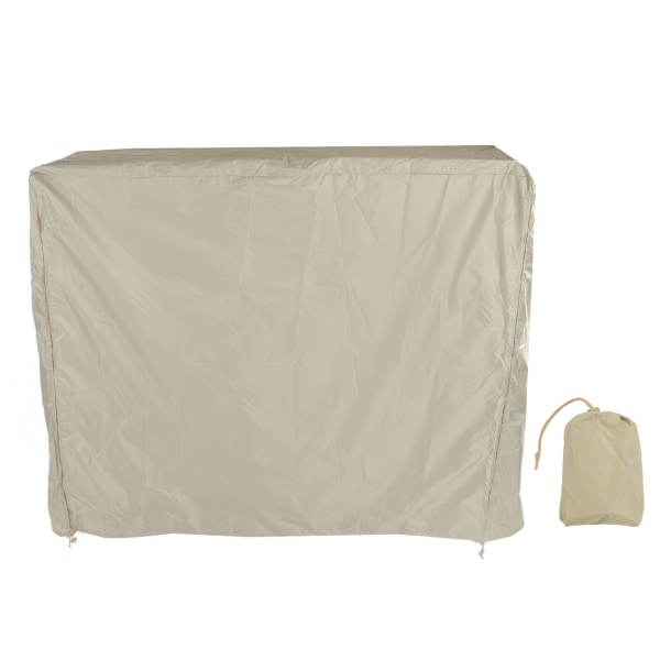 Pöytätennispöydän pölysuoja 190 hopeoitu polyester tafti piha patio vedenpitävä pöytälaatta suojus vetoketjulla beige 155x75x144cm