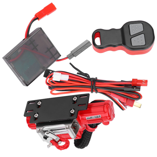 Vinsj fjernkontroll mottakersett RC bildeler passer for Axial SCX10 90046 1/10 RC CrawlerRed