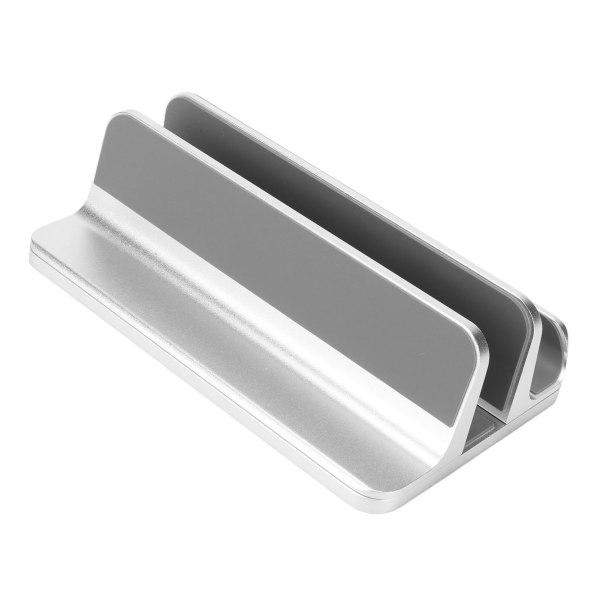 Lodret bærbar stativ Sølvfarvet aluminiumslegering i ét stykke støbt silikonepude Regulerbar base Bærbar computerholder til hjemmet