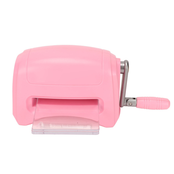 Präglingsmaskin gör DIY Bärbar Rosa Plast Zinklegering Scrapbooking Em Bossing Machine för skolan