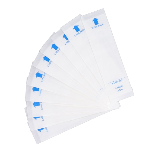 50 st termometerprovsöverdrag PE-filmpapper 9,5x2,5 cm engångsbruk noggrann pålitlig termometerprovsöverdrag set